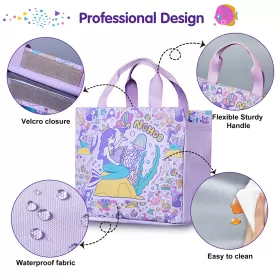 Nohoo Kids Tuition Bag / Hand Lunch Bag Mermaid - Purple