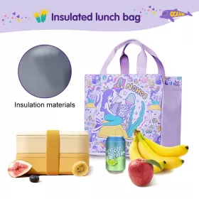Nohoo Kids Tuition Bag / Hand Lunch Bag Mermaid - Purple