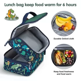 Nohoo Kids Insulated Lunch Bag Dino - Green
