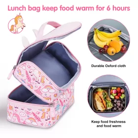Nohoo Kids Insulated Lunch Bag Unicorn - Pink