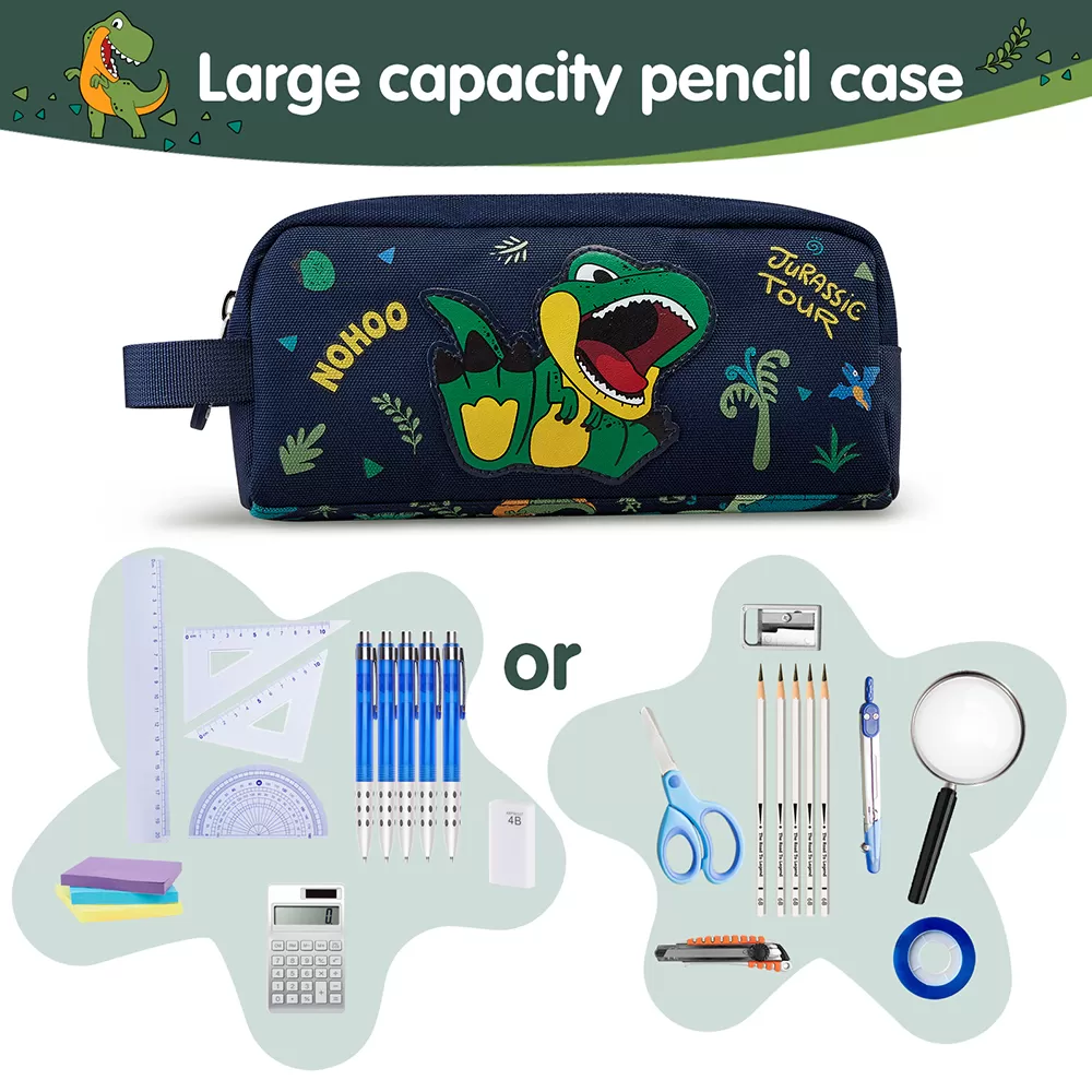 Nohoo Kids Pencil Case / Colour Bag Dino - Green
