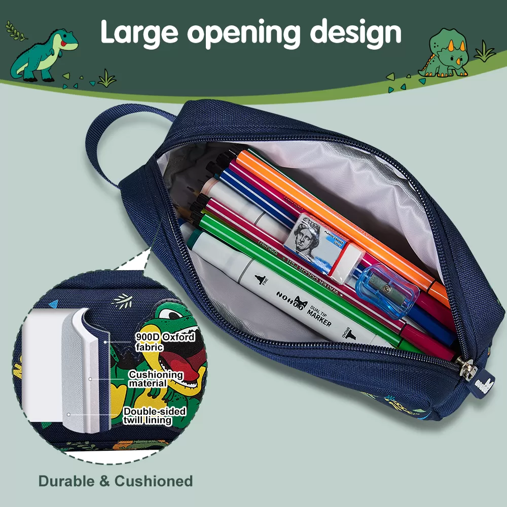 Nohoo Kids Pencil Case / Colour Bag Dino - Green