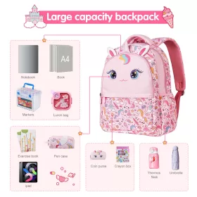 Nohoo Kids 16 Inch School Bag Unicorn - Pink