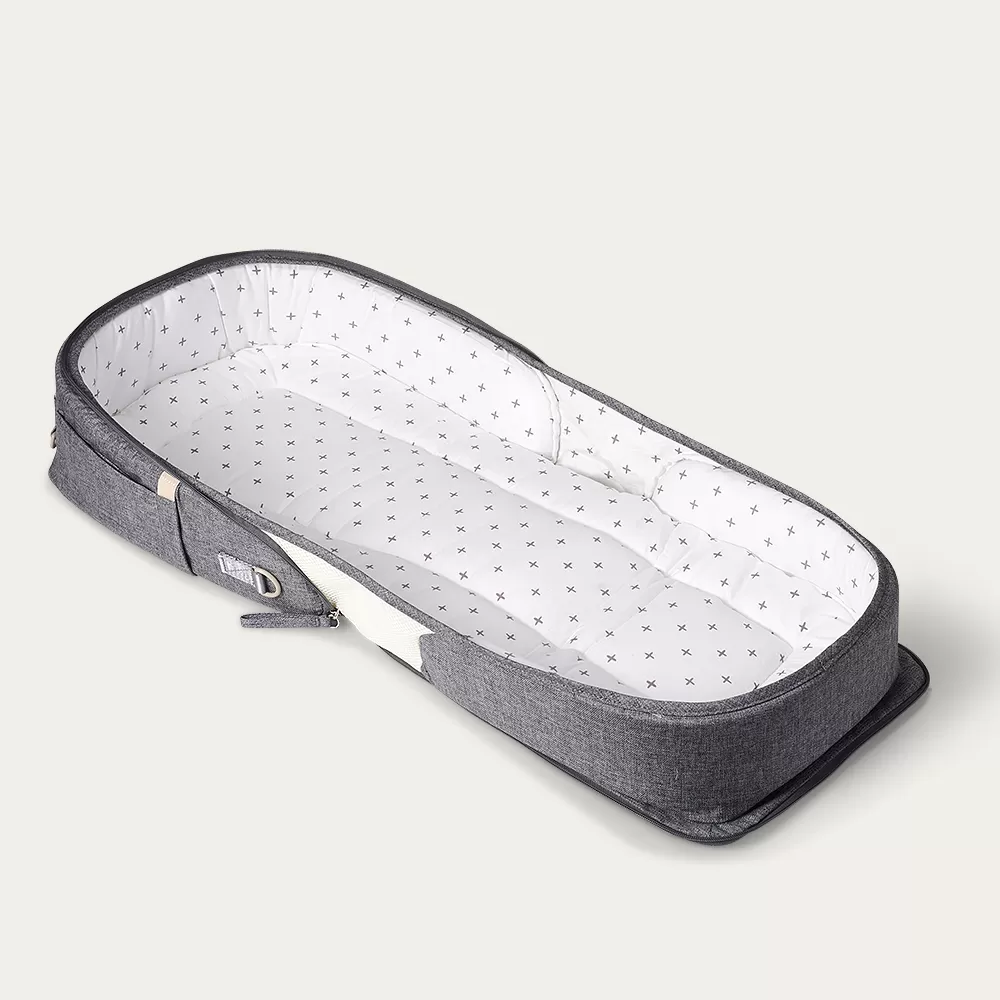 Sunveno Portable Baby Bed &amp; bag- Grey