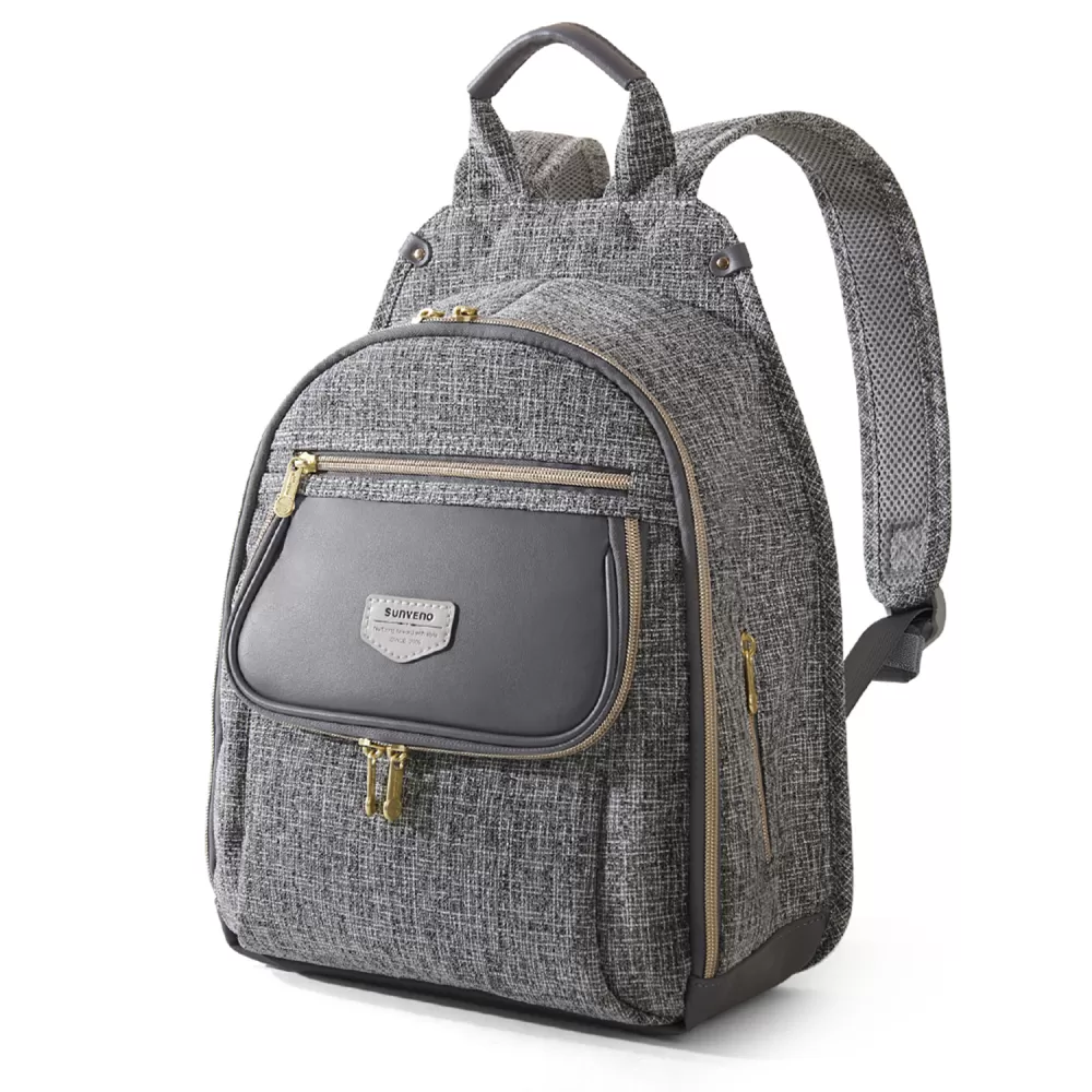 Sunveno Fashion Compact Diaper Backpack - Grey