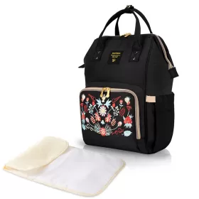 Sunveno Diaper Bags - Black Embroidery