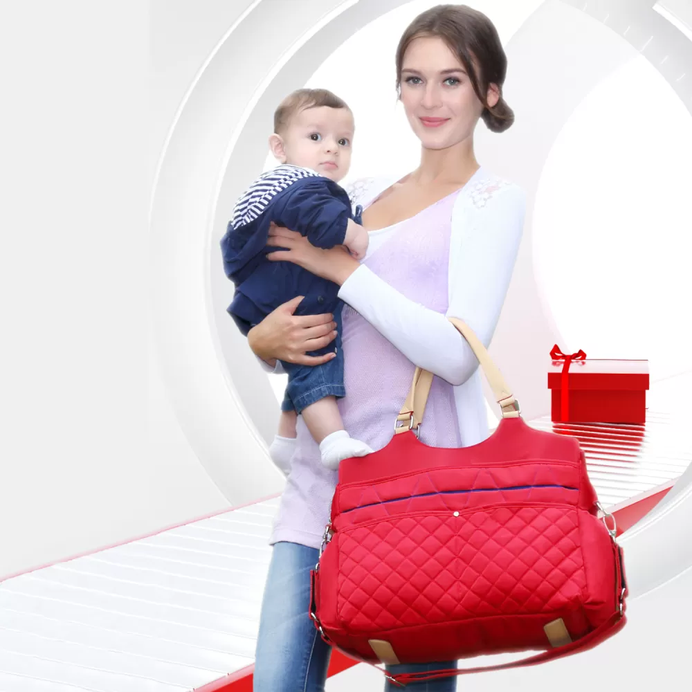 Sunveno Fashion Diaper Bag- Red