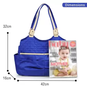 Sunveno Fashion Diaper Tote Bag- Blue