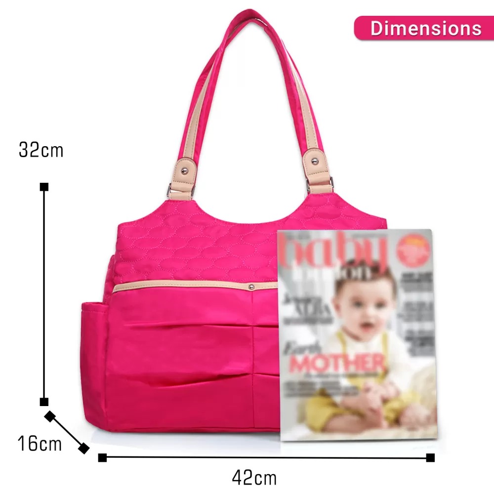 Sunveno Fashion Diaper Tote Bag- Pink