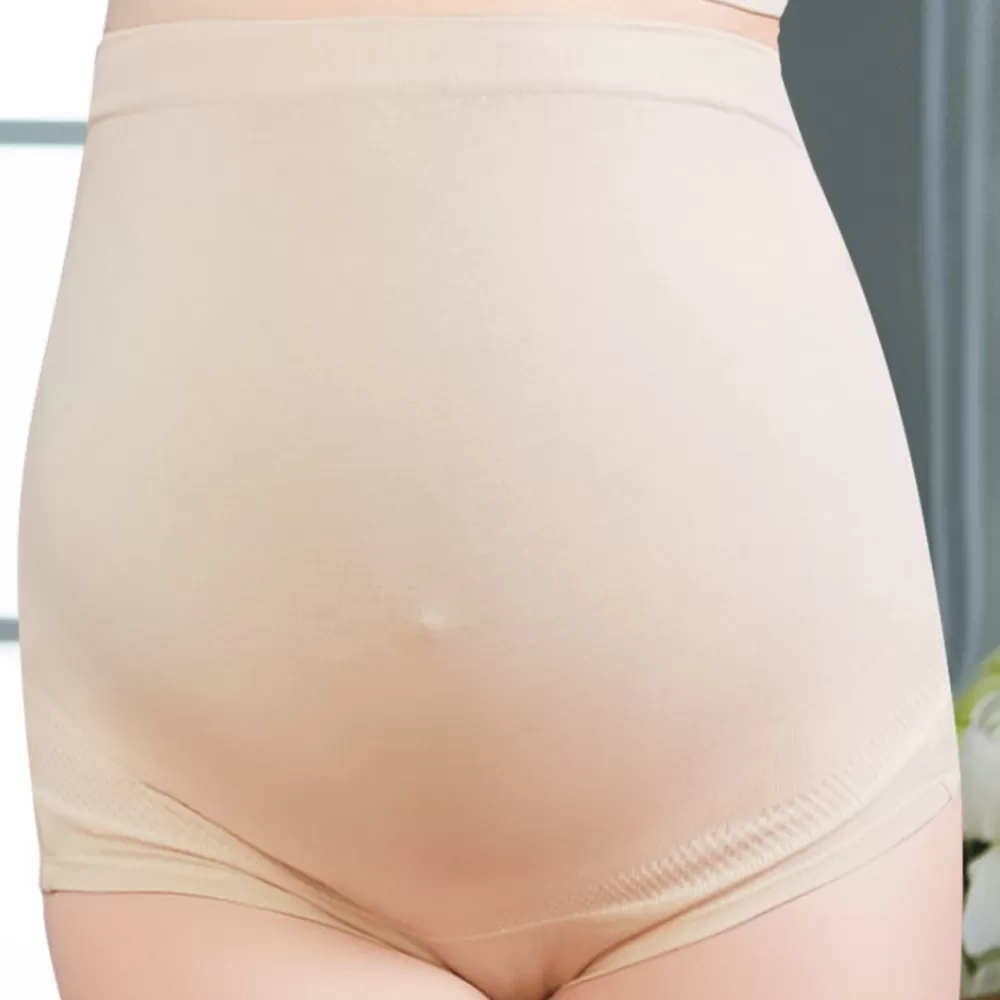 Sunveno High Waist Pregnancy Support Cotton Panties - SKIN XL