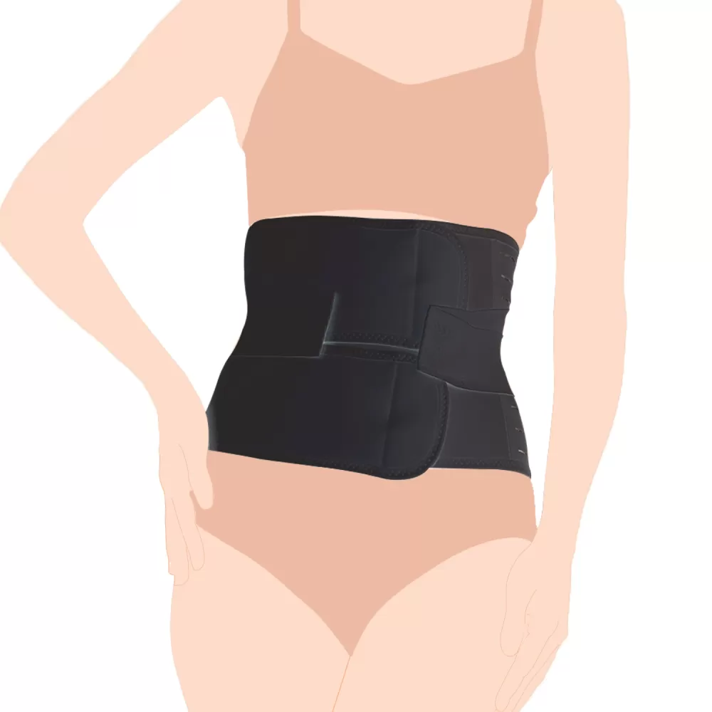 SUNVENO Abdominal Support Maternity Cross Grip Belly Wrap - Black, L