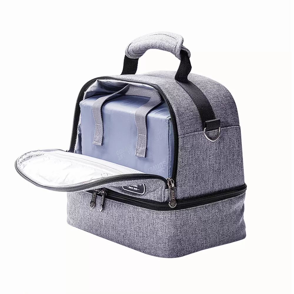 Sunveno Insulated Bottle/Lunch Bag - Grey
