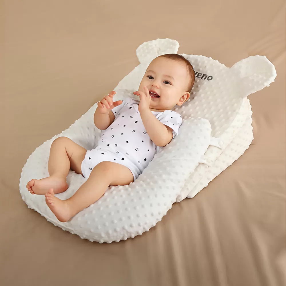 Sunveno Portable Baby Anti-spill Milk U Shape Pillow w/ 10° &amp; 15° Slope pad