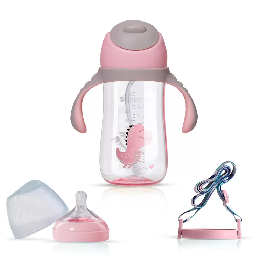 Sunveno Water Cup/Feeding Botle 300ml - Pink