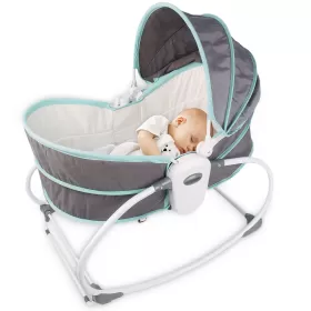 TEKNUM 5 - in - 1 Cozy Rocker Bassinet with Awning & Mosquito net - Green