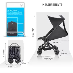Teknum AIR -1 Travel Stroller with Carry Backpack - Black