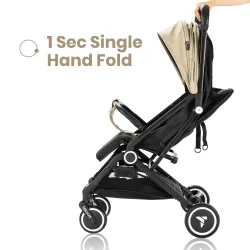 Teknum Travel Cabin Stroller with Coffee Cup Holder - Ivory